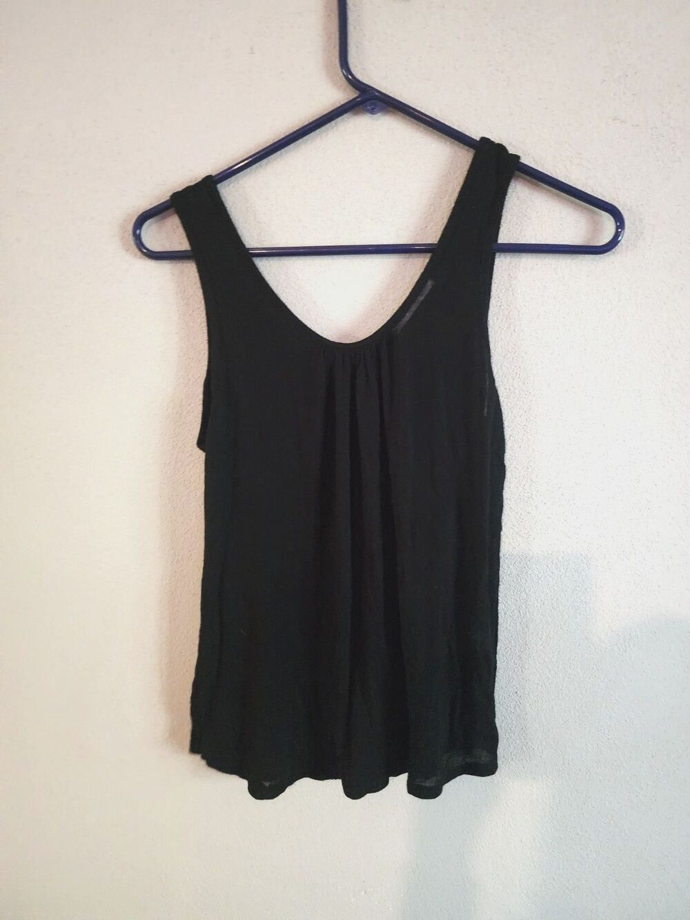 Must Have Black Fringe Back Tank Top Open Cutout Womens Boho Festival Edgy Shirt